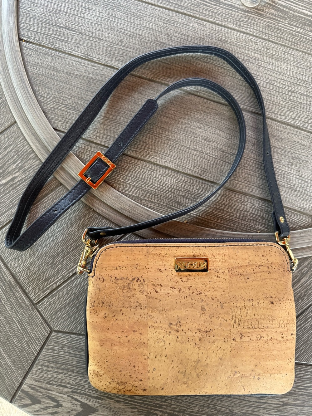 Nosson Cork & Leather Crossbody Bag - Made in Portugal
